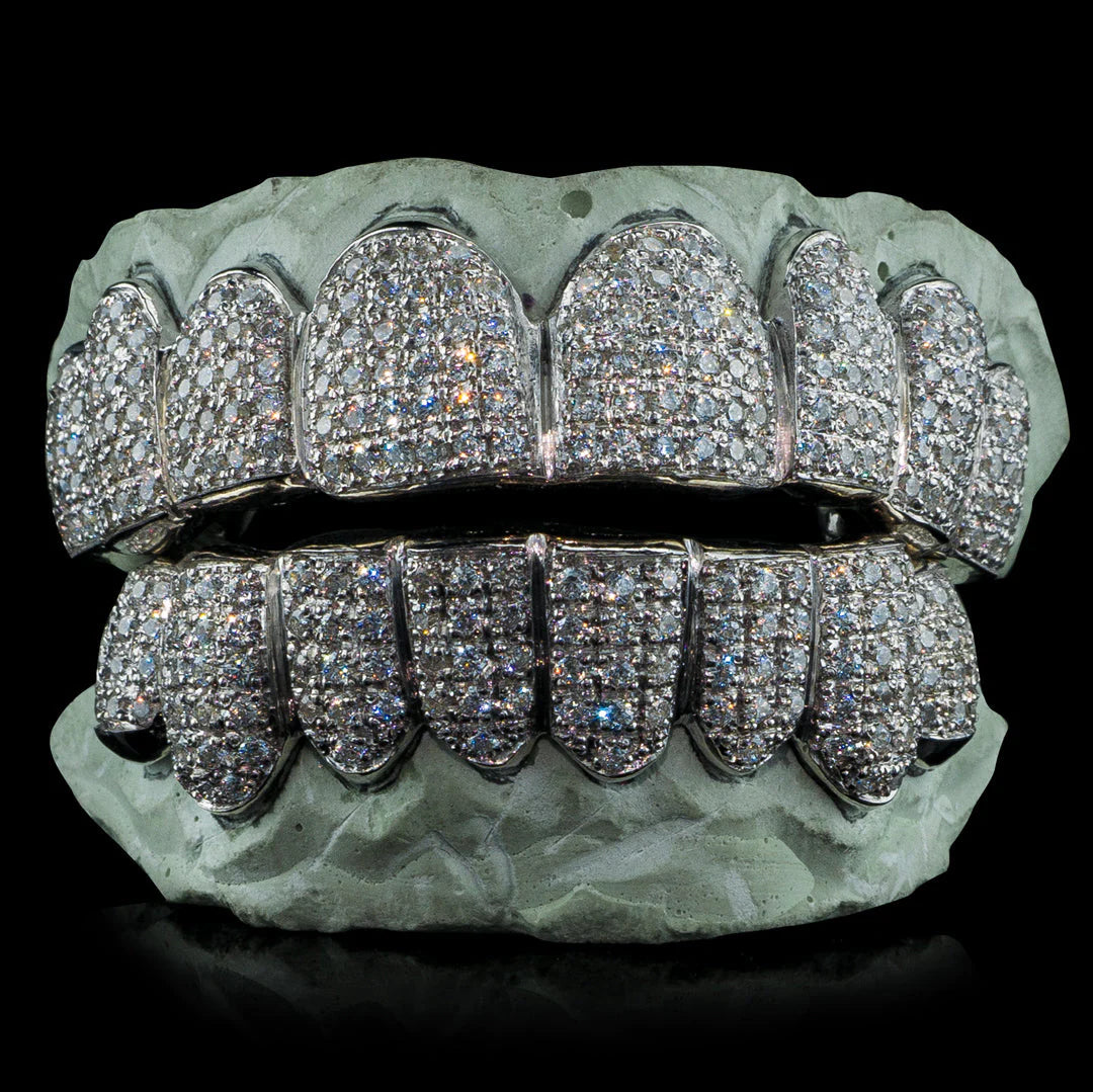 FULLY ICED VVS MOISSANITE GRILLZ (STRAIGHT SETTING)